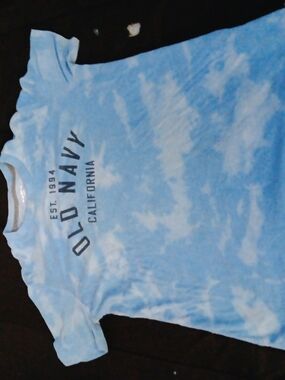 Old Navy Light Blue Tie-Dye 'California' Graphic Tee